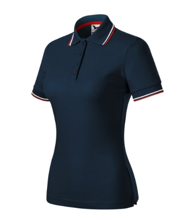 MALFINI FOCUS Women's polo shirt in navy blue - promotional clothing printed with your company logo