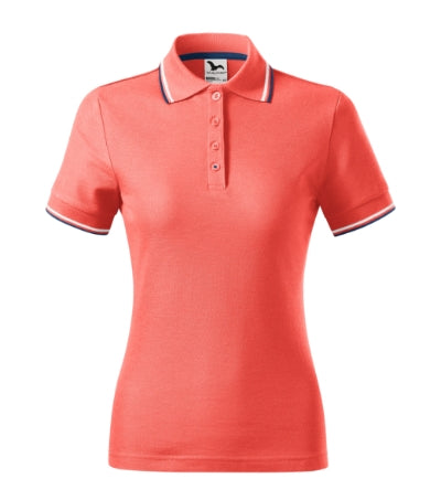 MALFINI FOCUS Women's polo shirt in coral - promotional clothing printed with your company logo