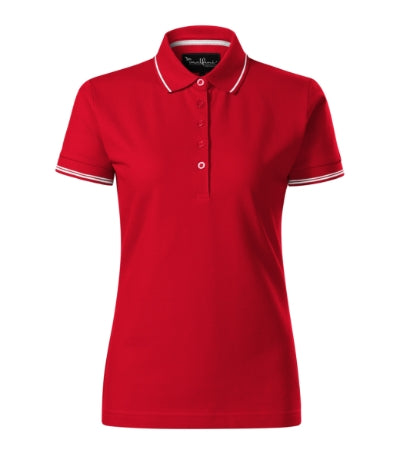 MALFINI Premium PERFECTION PLAIN Women's polo shirt in formula red - promotional clothing printed with your company logo