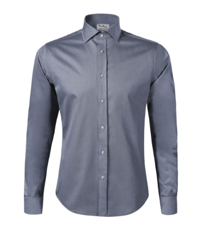 MALFINI Premium JOURNEY Men's shirt in storm gray melange - promotional clothing printed with your company logo