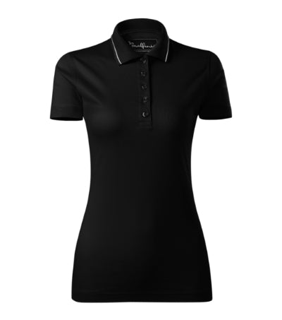 MALFINI Premium GRAND Women's polo shirt in black - promotional clothing printed with your company logo