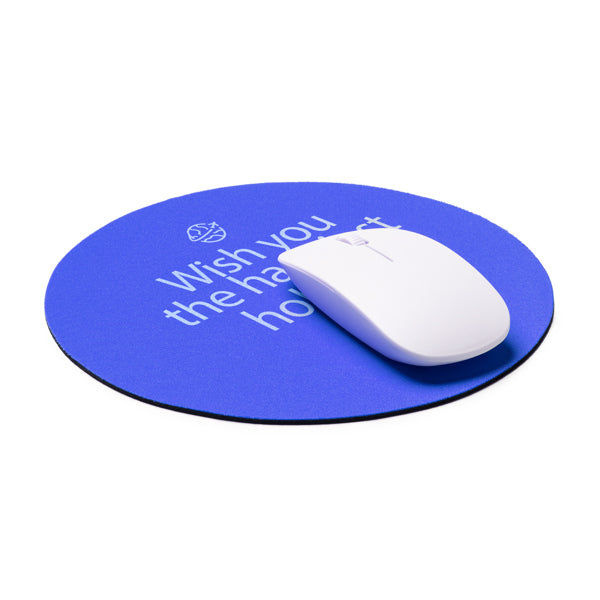Stamina YUBA Polyester mouse pad in white - promotional merchandise printed with your company logo