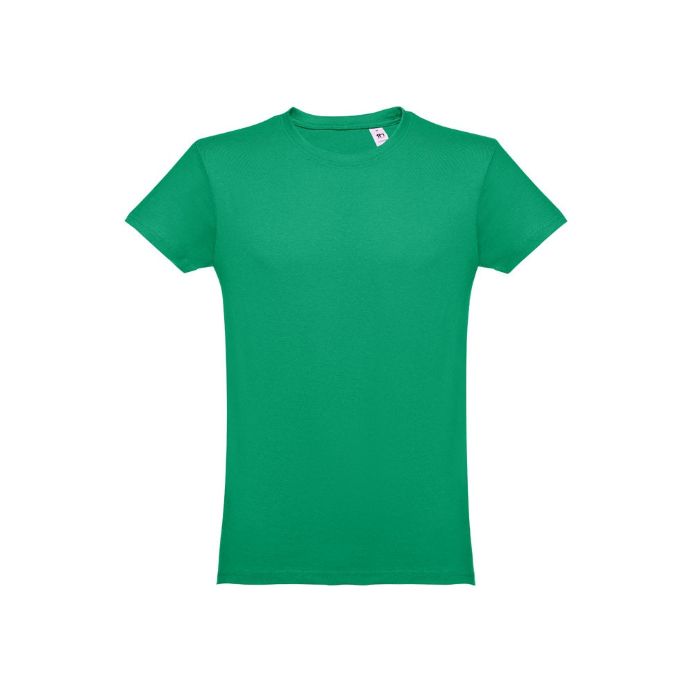 THC LUANDA promotional t-shirt in green with custom logo branding