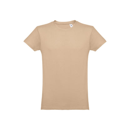 THC LUANDA promotional t-shirt in light brown with custom logo branding