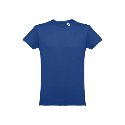 THC LUANDA promotional t-shirt in royal blue with custom logo branding