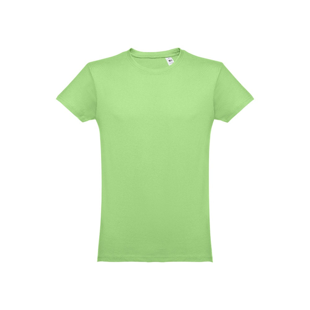 THC LUANDA promotional t-shirt in light green with custom logo branding