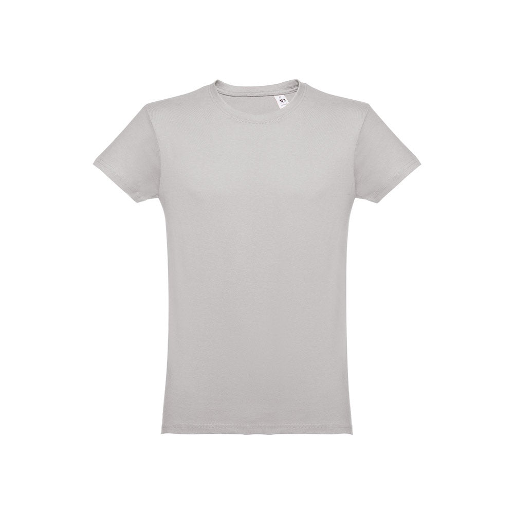 THC LUANDA promotional t-shirt in light grey with custom logo branding
