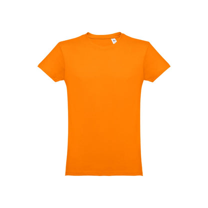 THC LUANDA promotional t-shirt in orange with custom logo branding