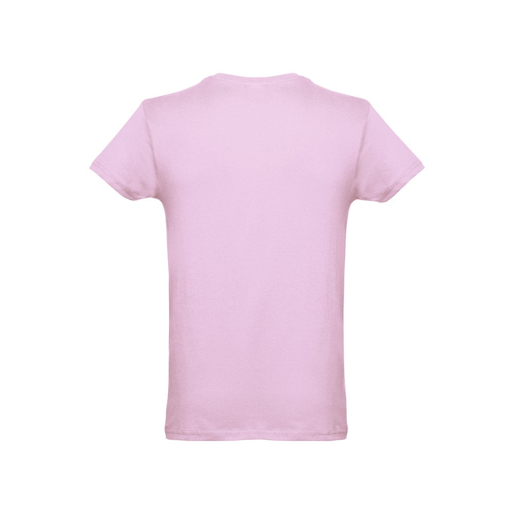 THC LUANDA promotional t-shirt in lilac (detail view) with custom logo branding