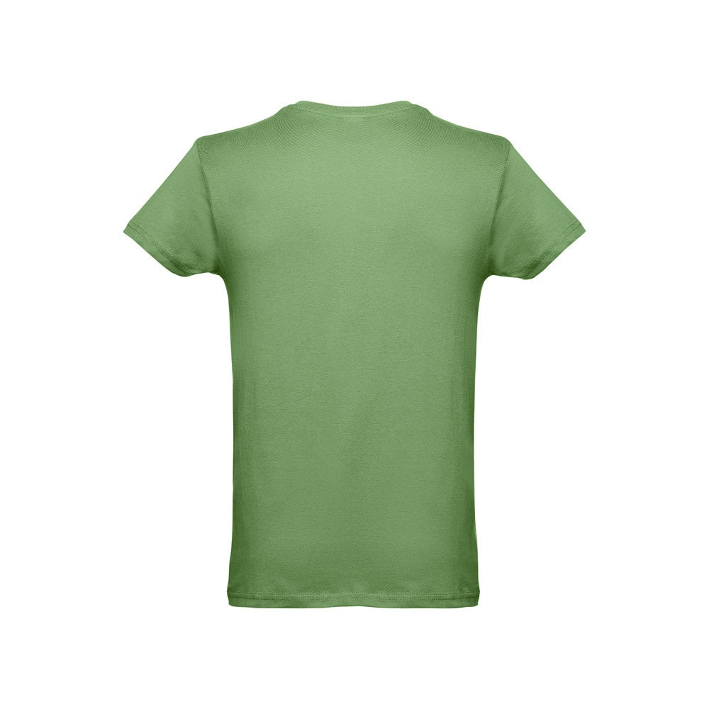 THC LUANDA promotional t-shirt in green jade (detail view) with custom logo branding