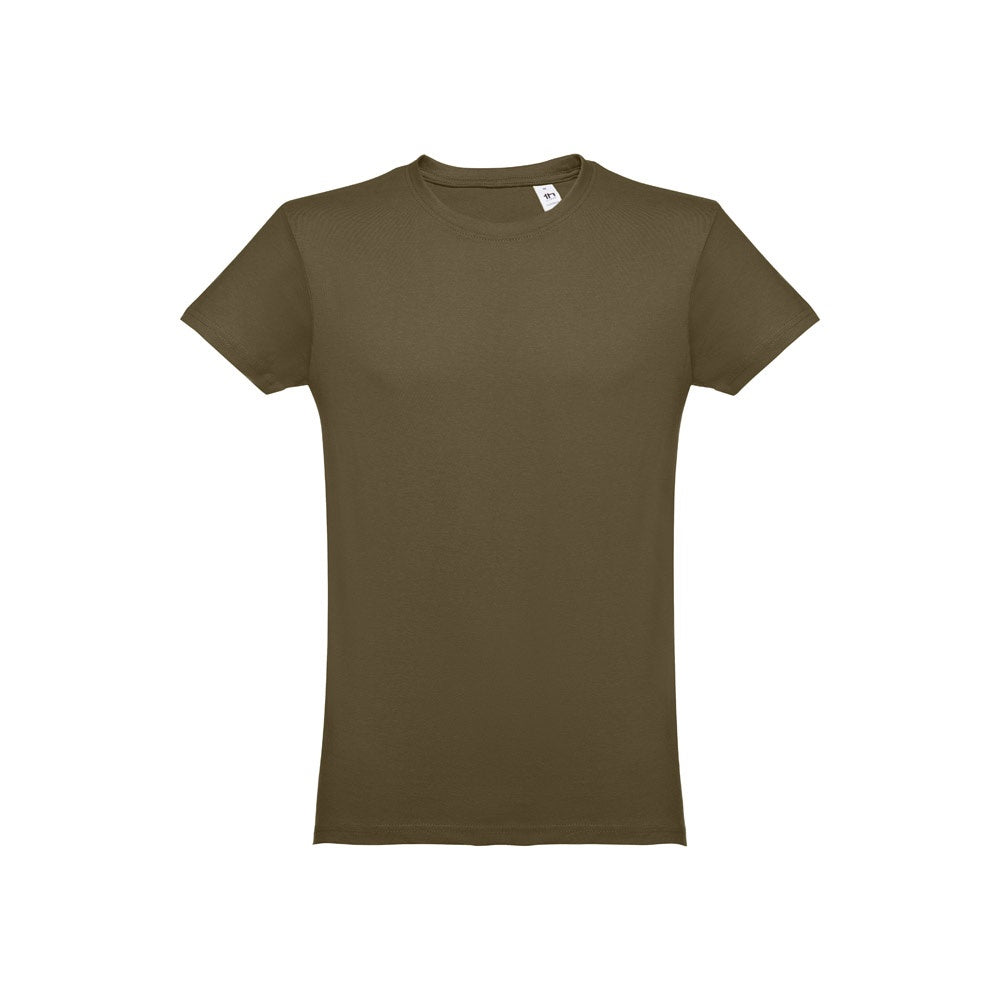 THC LUANDA promotional t-shirt in army green with custom logo branding