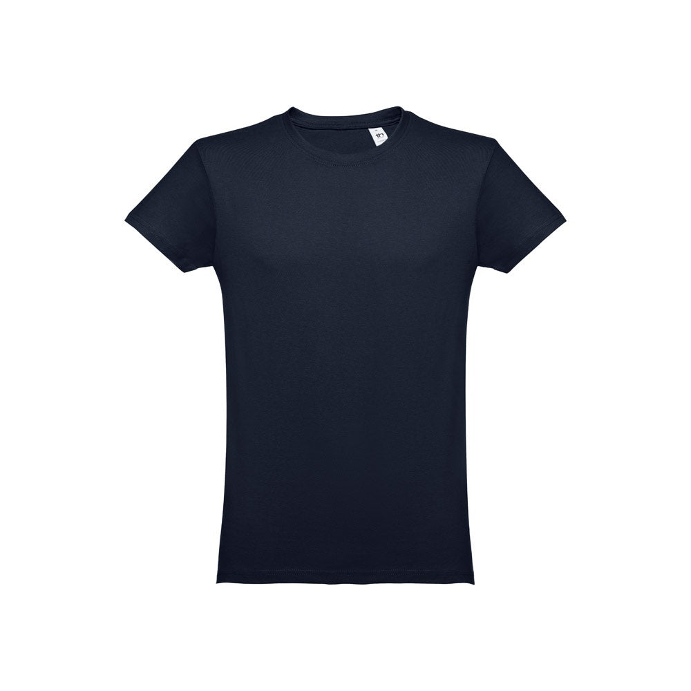 THC LUANDA promotional t-shirt in eclipse blue with custom logo branding