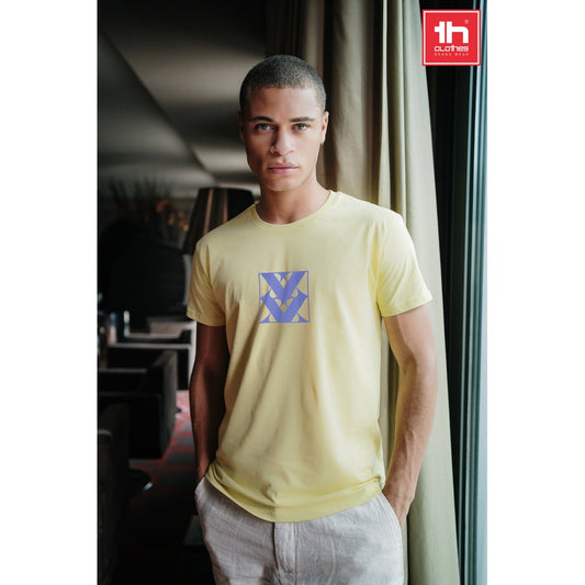 THC LUANDA promotional t-shirt in grey (complete set view) with custom logo branding