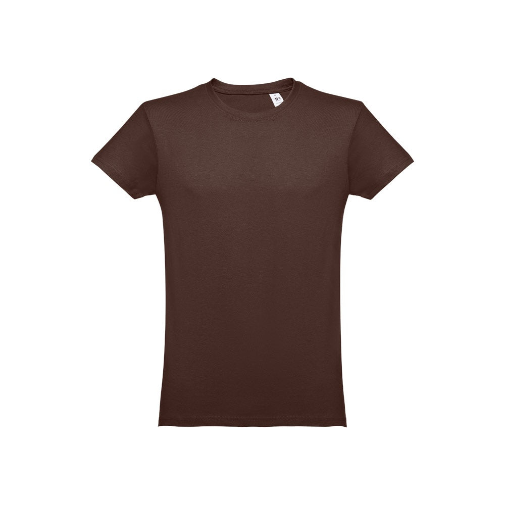 THC LUANDA 3XL promotional t-shirt in dark brown with custom logo branding