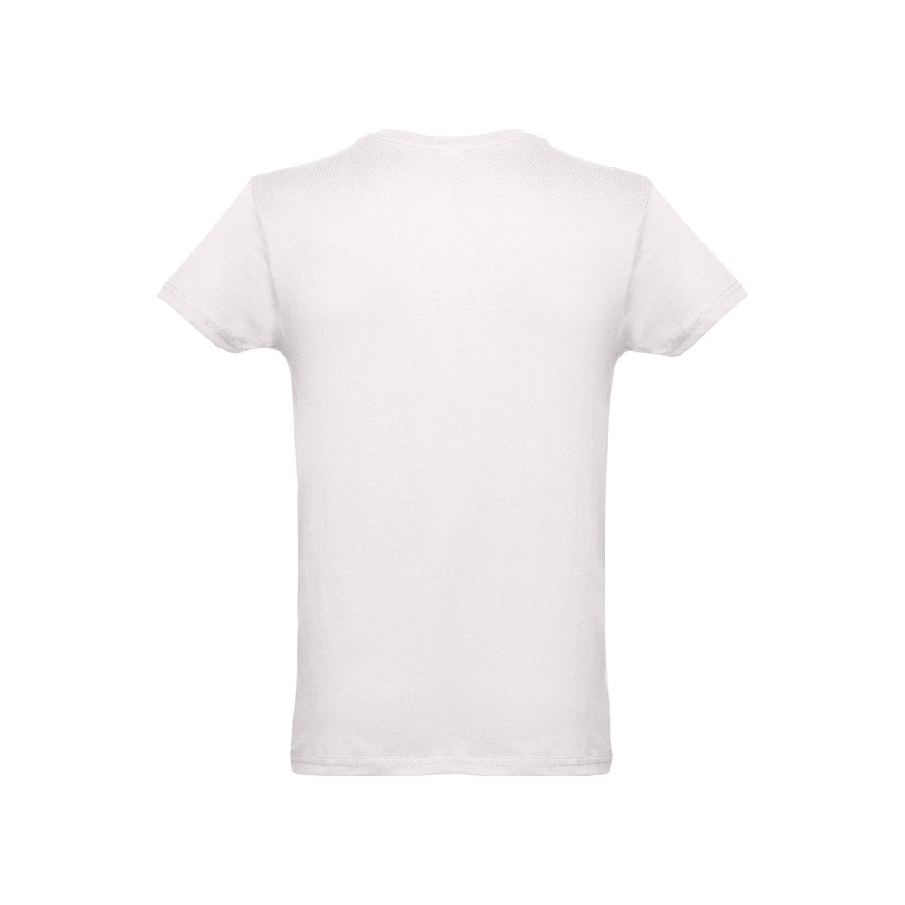 THC LUANDA 3XL promotional t-shirt in pastel pink (detail view) with custom logo branding
