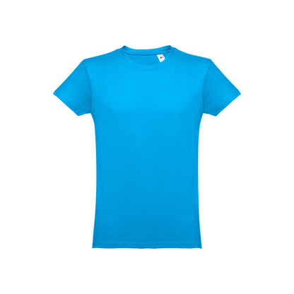 THC LUANDA 3XL promotional t-shirt in acqua blue with custom logo branding