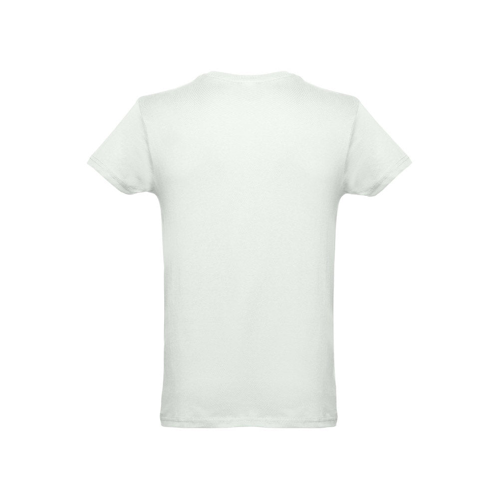 THC LUANDA 3XL promotional t-shirt in pastel green (detail view) with custom logo branding
