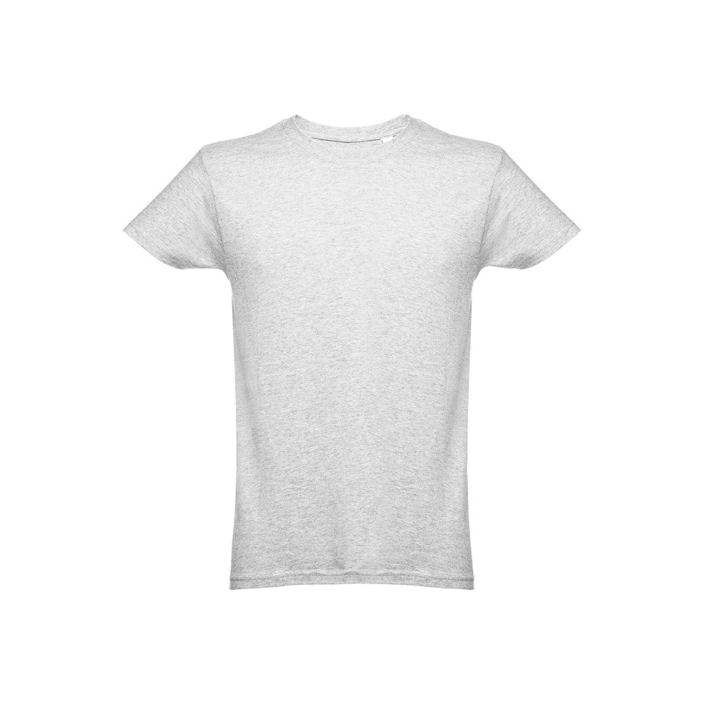 THC LUANDA 3XL promotional t-shirt in melange white with custom logo branding