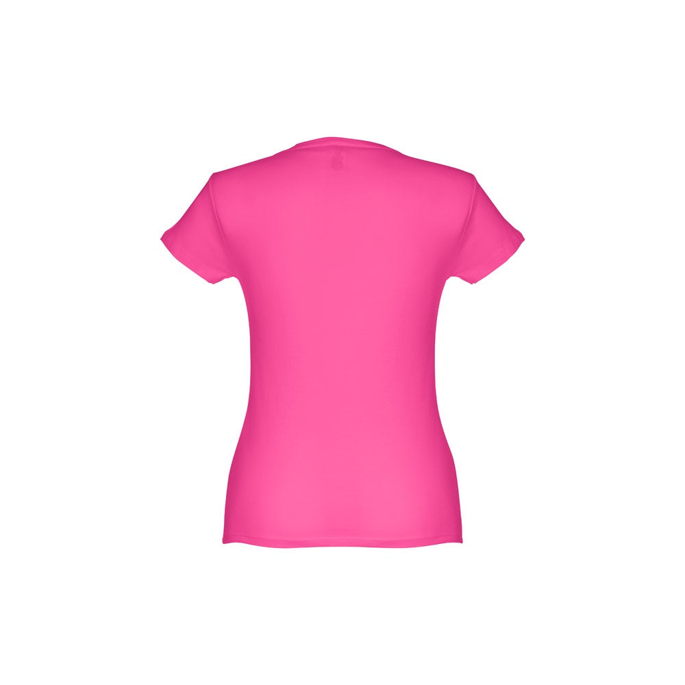 THC SOFIA promotional t-shirt in pink (detail view) with custom logo branding