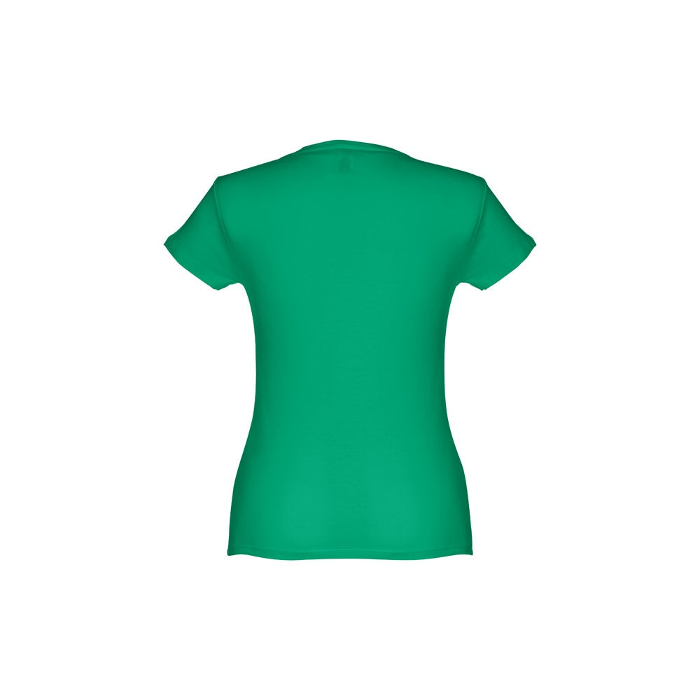 THC SOFIA promotional t-shirt in green (detail view) with custom logo branding