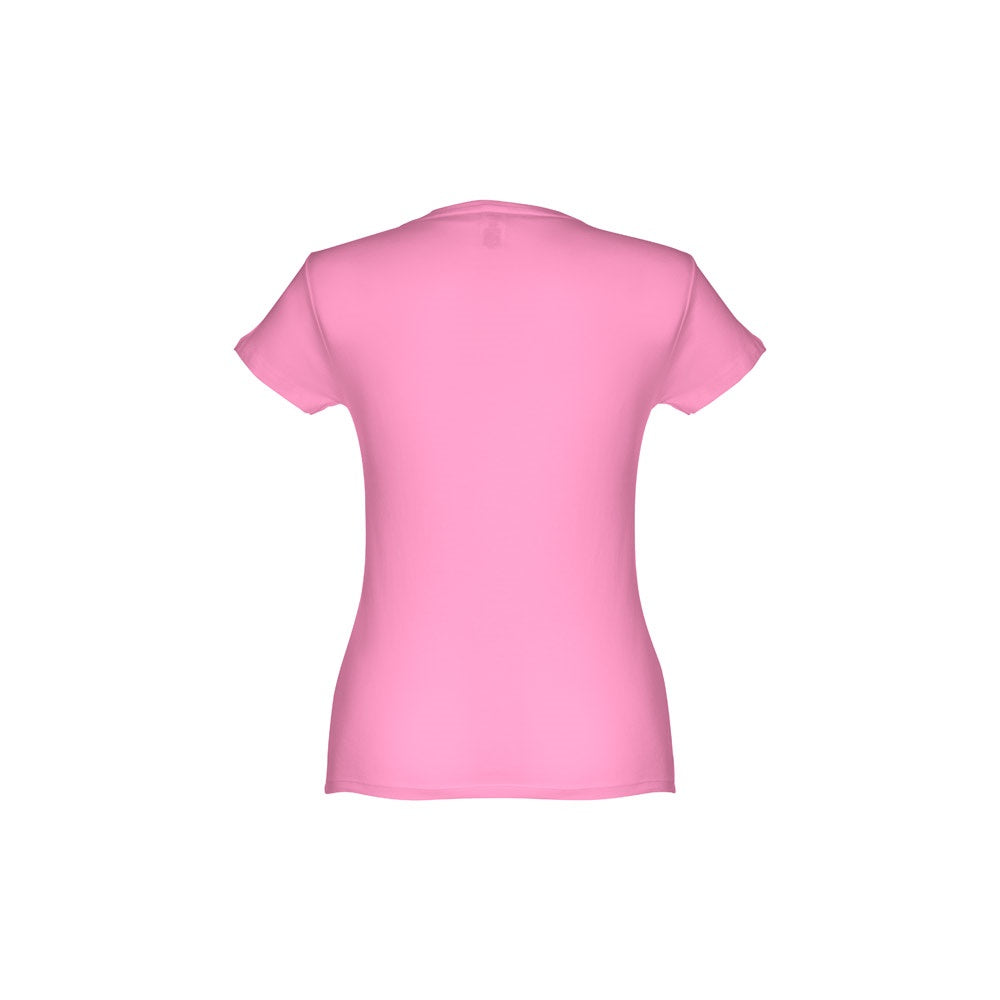 THC SOFIA promotional t-shirt in light pink (detail view) with custom logo branding