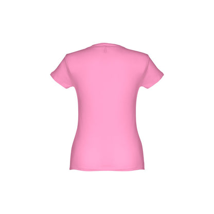 THC SOFIA promotional t-shirt in light pink (detail view) with custom logo branding