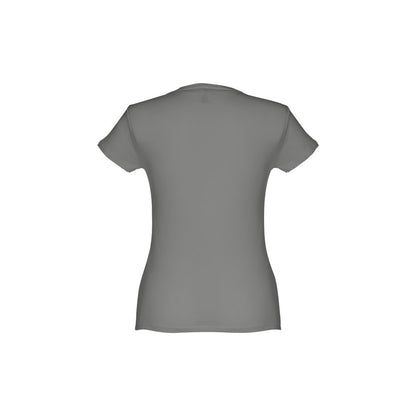 THC SOFIA promotional t-shirt in grey (detail view) with custom logo branding