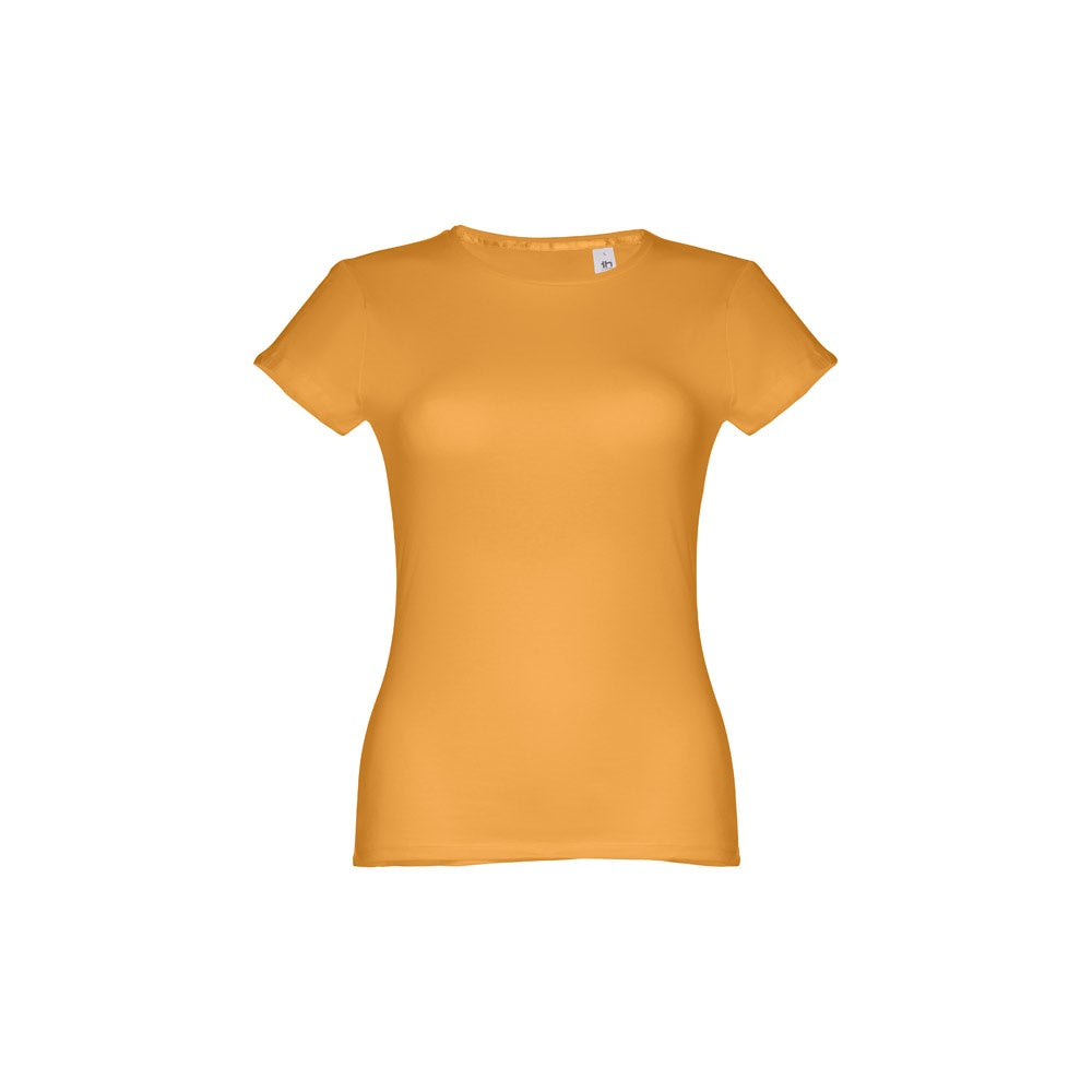 THC SOFIA promotional t-shirt in dark yellow with custom logo branding