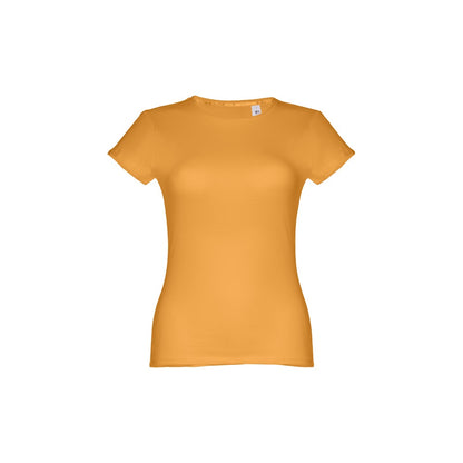 THC SOFIA promotional t-shirt in dark yellow with custom logo branding