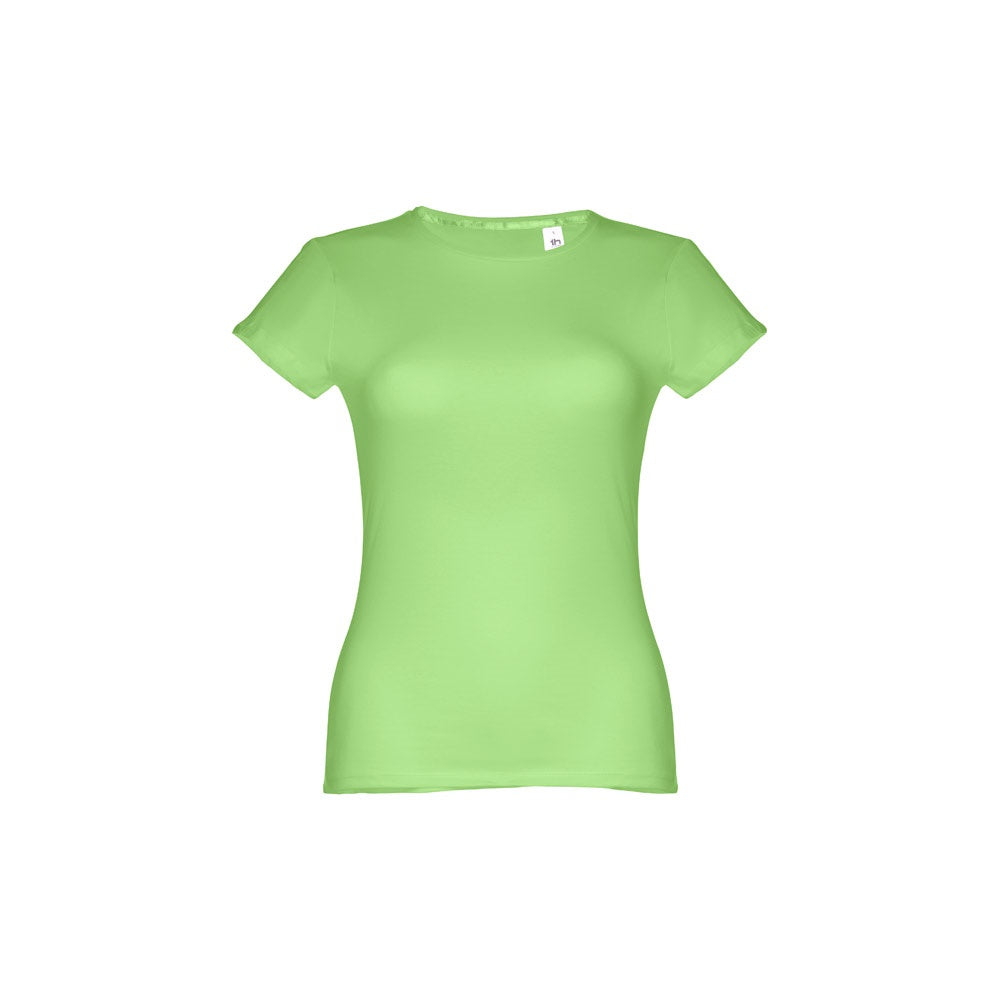 THC SOFIA promotional t-shirt in light green with custom logo branding