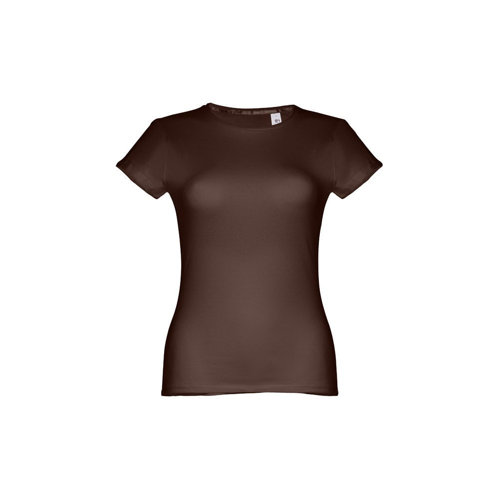 THC SOFIA promotional t-shirt in dark brown with custom logo branding