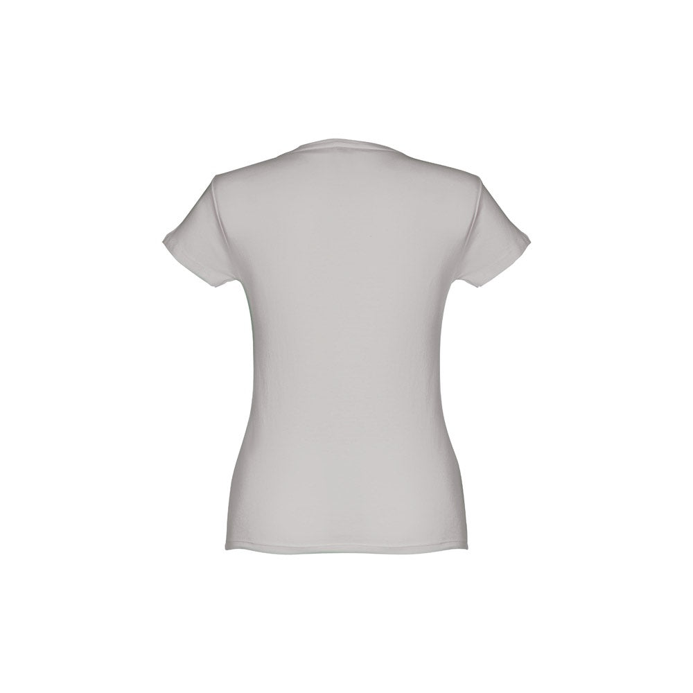 THC SOFIA promotional t-shirt in light grey (detail view) with custom logo branding