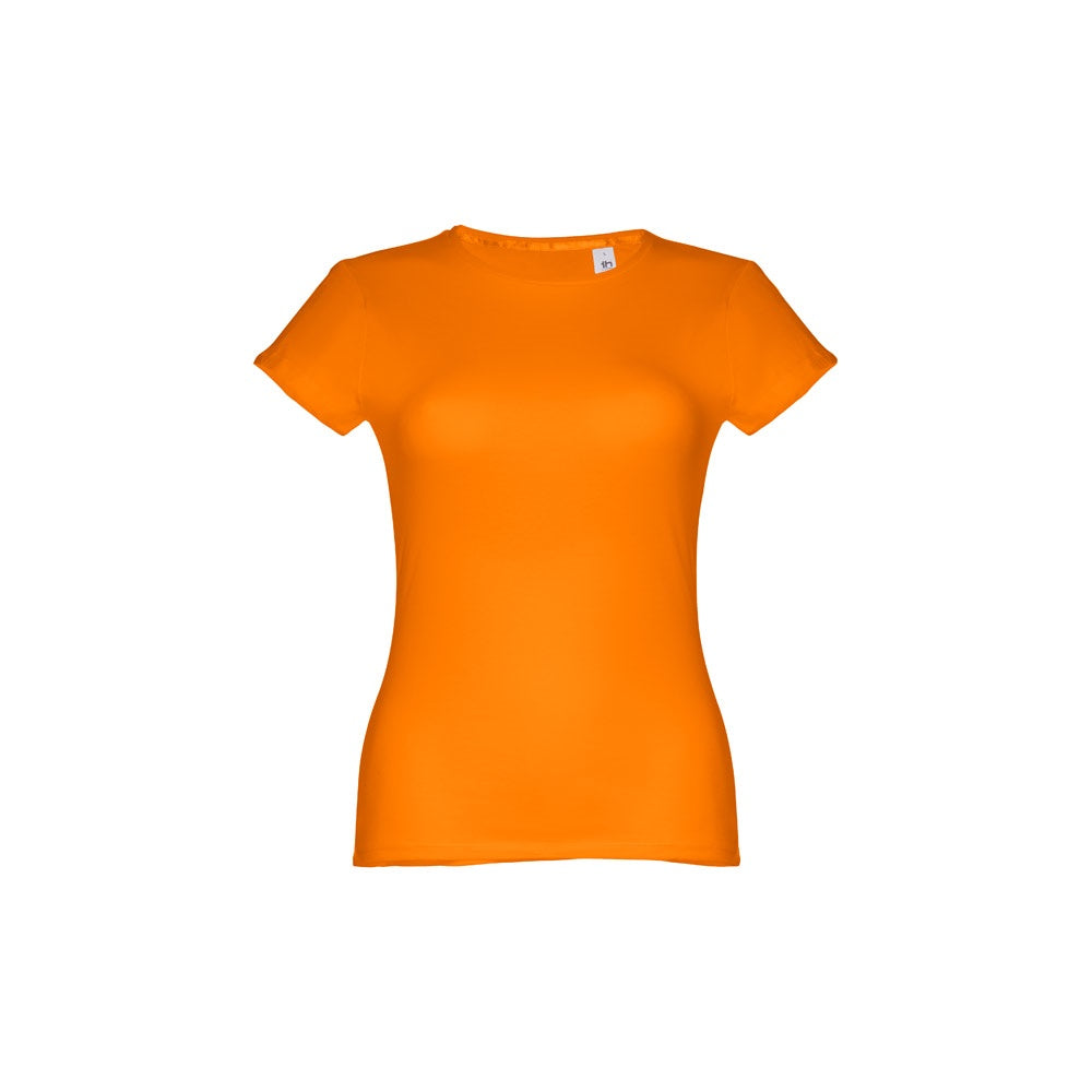 THC SOFIA promotional t-shirt in orange with custom logo branding