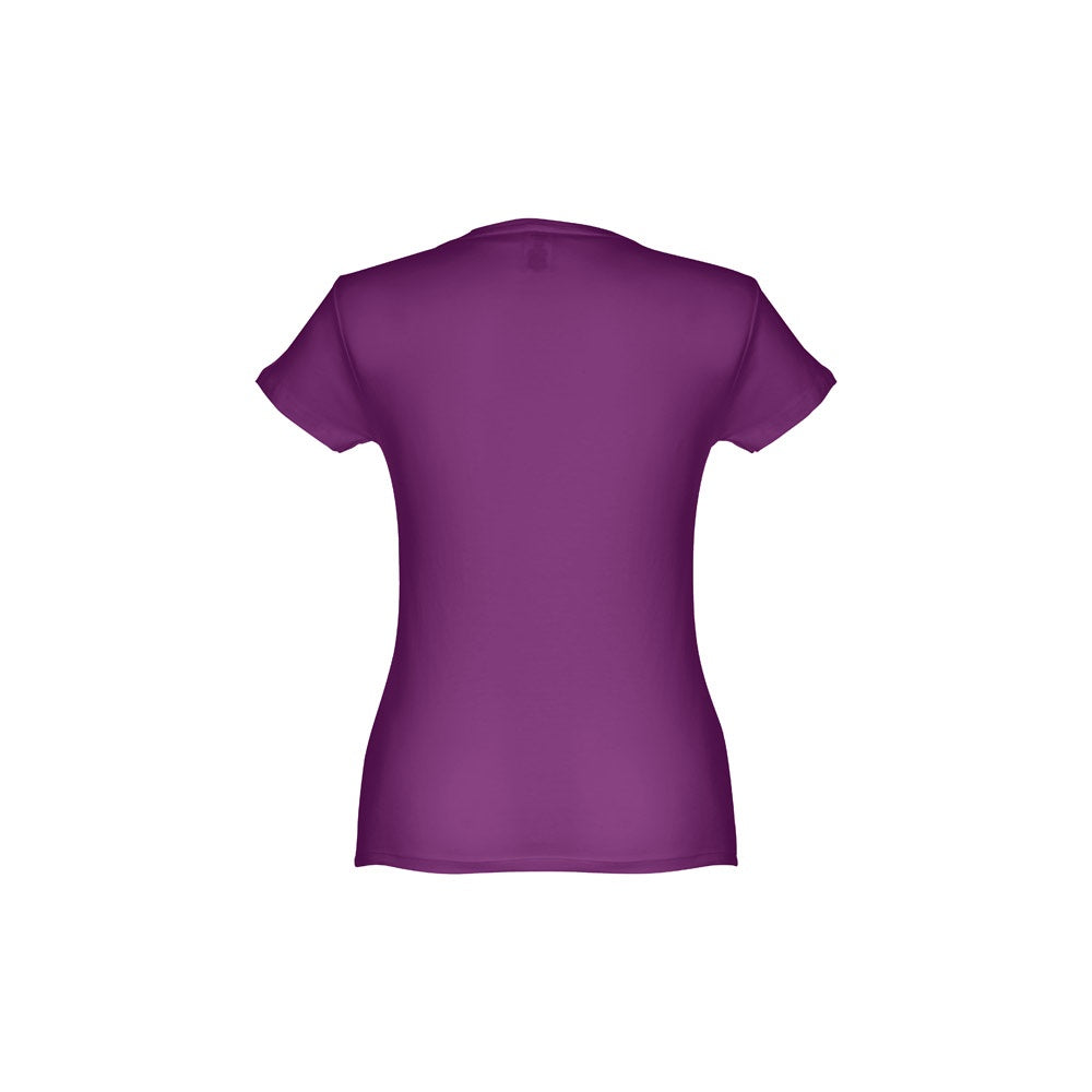 THC SOFIA promotional t-shirt in purple (detail view) with custom logo branding