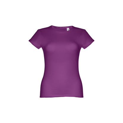 THC SOFIA promotional t-shirt in purple with custom logo branding