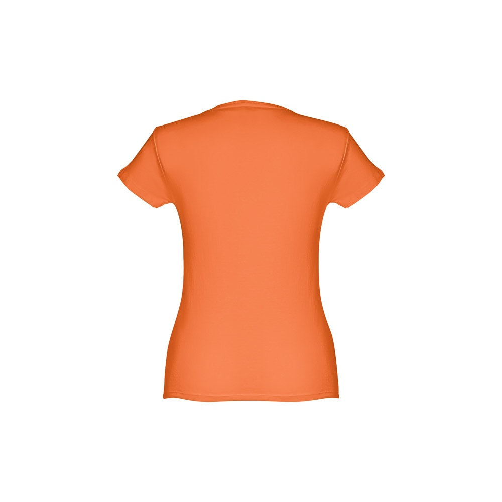 THC SOFIA promotional t-shirt in terracotta (detail view) with custom logo branding