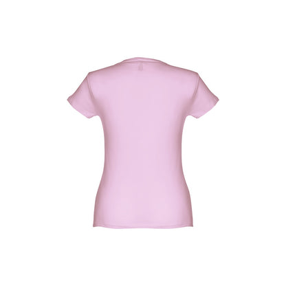 THC SOFIA promotional t-shirt in lilac (detail view) with custom logo branding