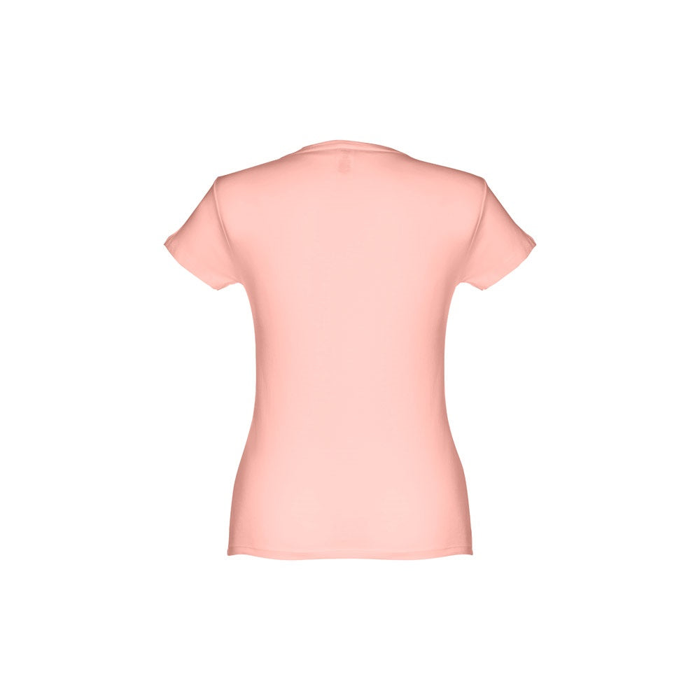 THC SOFIA promotional t-shirt in salmon (detail view) with custom logo branding