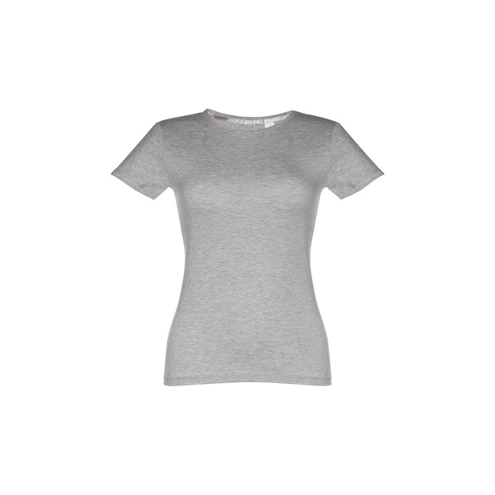 THC SOFIA promotional t-shirt in heather light grey with custom logo branding
