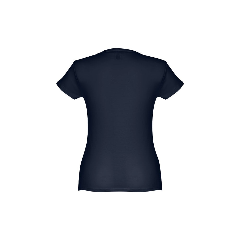 THC SOFIA promotional t-shirt in eclipse blue (detail view) with custom logo branding