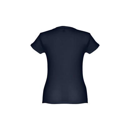 THC SOFIA promotional t-shirt in eclipse blue (detail view) with custom logo branding