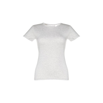 THC SOFIA promotional t-shirt in melange white with custom logo branding