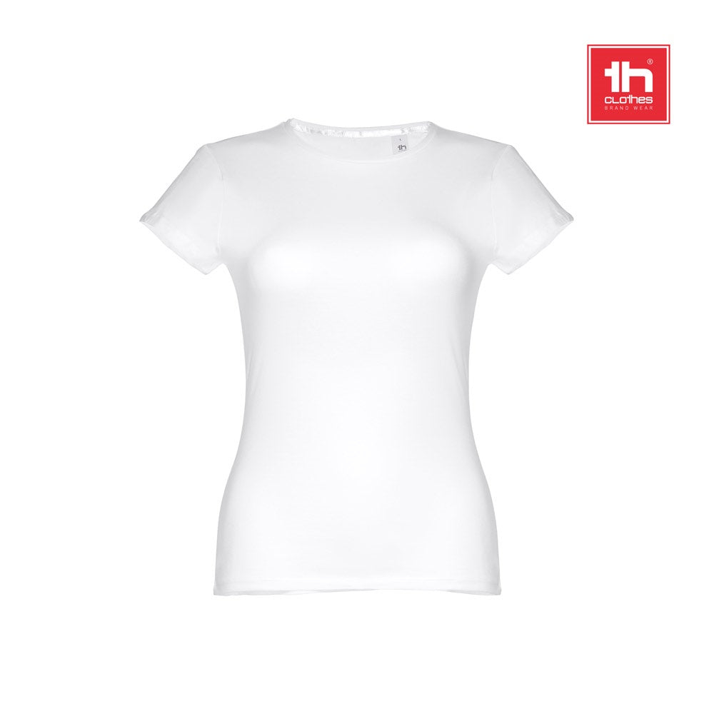 THC SOFIA WH 3XL promotional t-shirt (complete set view) with custom logo branding