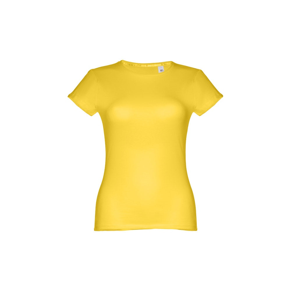 THC SOFIA 3XL promotional t-shirt in yellow with custom logo branding