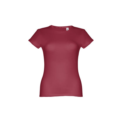 THC SOFIA 3XL promotional t-shirt in burgundy with custom logo branding