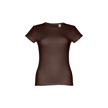THC SOFIA 3XL promotional t-shirt in dark brown with custom logo branding