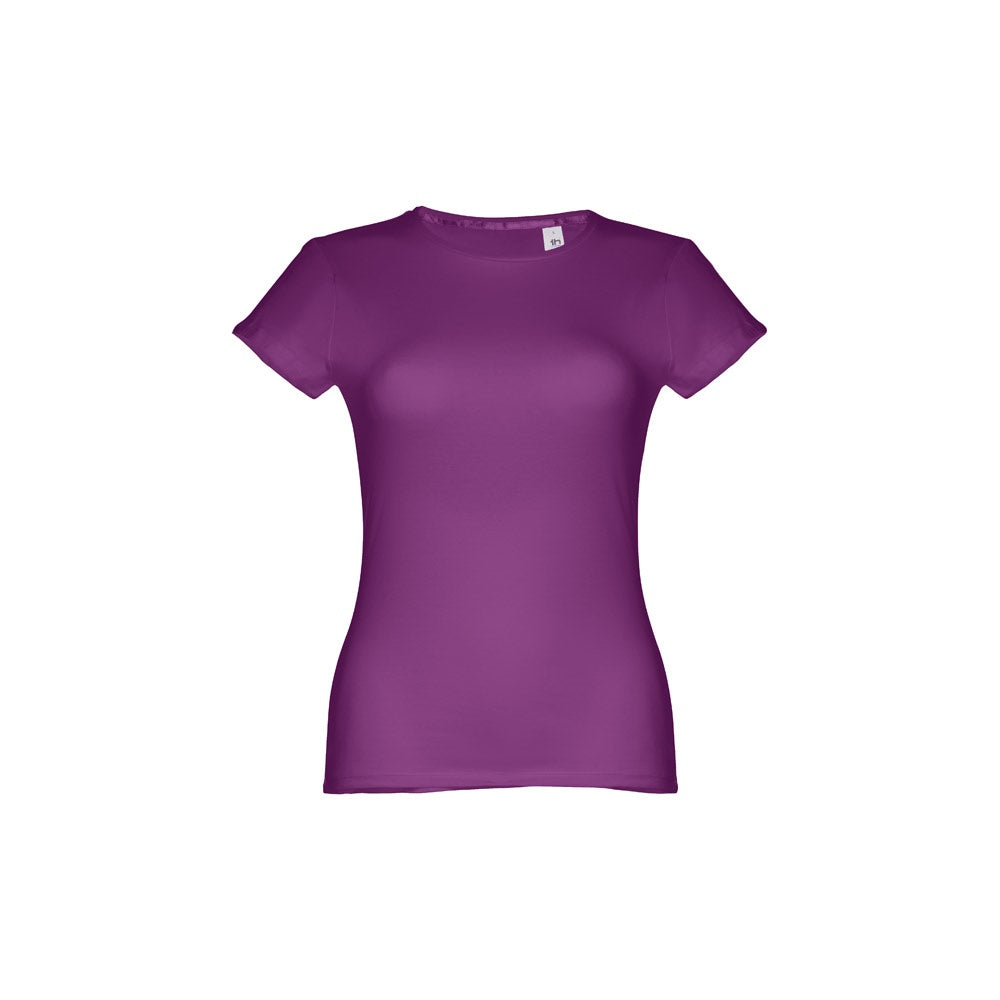 THC SOFIA 3XL promotional t-shirt in purple with custom logo branding