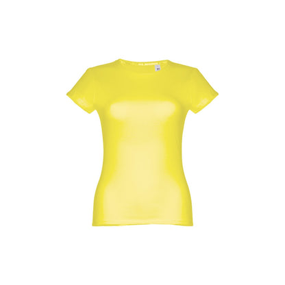 THC SOFIA 3XL promotional t-shirt in lime yellow with custom logo branding