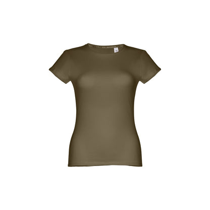 THC SOFIA 3XL promotional t-shirt in army green with custom logo branding