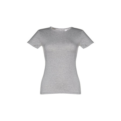 THC SOFIA 3XL promotional t-shirt in heather light grey with custom logo branding